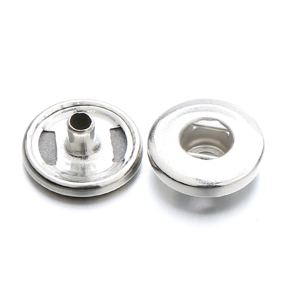 Metal 12mm 18mm Snap Button Clasps Base Buttons to Make DIY Snaps Bracelet Necklace Snap Jewelry