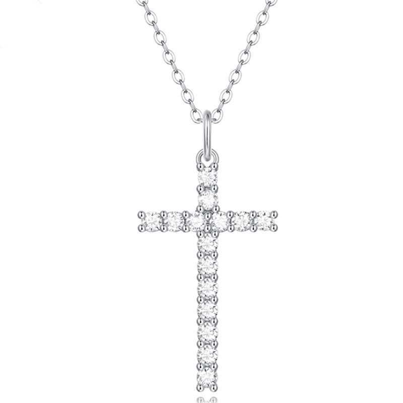 0.9CT D Color Moissanite Cross Necklace Passed the Diamond Test S925 Silver Fine Jewelry Party Birthday Gift
0.9CT D Color Moissanite Cross Necklace Passed the Diamond Test S925 Silver Fine Jewelry Party Birthday Gift