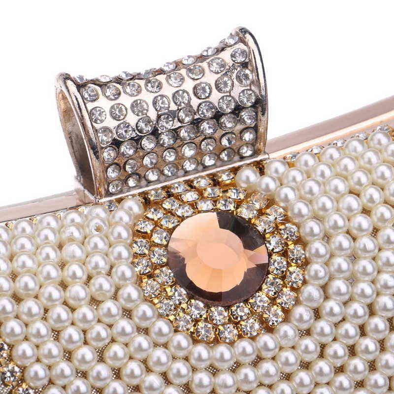 Evening Bags Rhinestones Tassel Clutch Diamonds Beaded Metal Chain Shoulder Messenger Purse for Wedding Bag 220516