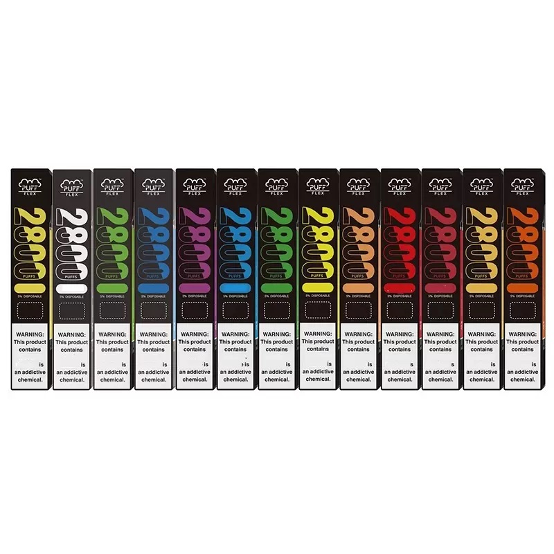 Puff Flex 2800 electronic cigarettes Disposable E-cigarette vape Device 1500mAh Battery 10ml Prefilled Vape VS puff Bar Plus Bang XXL elf esco bars elux legend
Puff Flex 2800 electronic cigarettes Disposable E-cigarette vape Device 1500mAh Battery 10ml Prefilled Vape VS puff Bar Plus Bang XXL elf esco bars elux legend