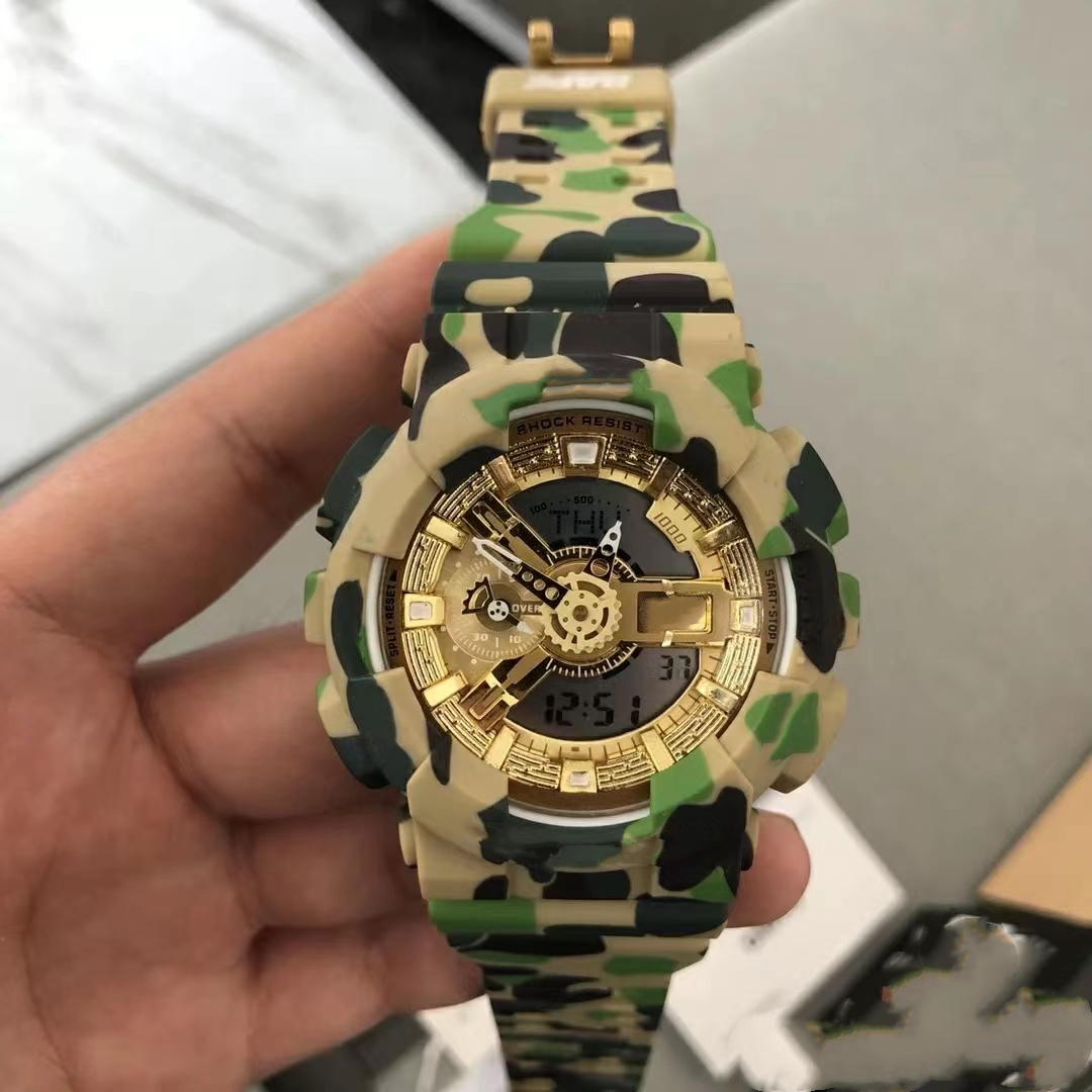 Men's Iced out watch Digital Quartz Sports Watch Full Function Waterproof LED Dual Display Camouflage High Quality Automatic Hand Raise Light
Men's Iced out watch Digital Quartz Sports Watch Full Function Waterproof LED Dual Display Camouflage High Quality Automatic Hand Raise Light