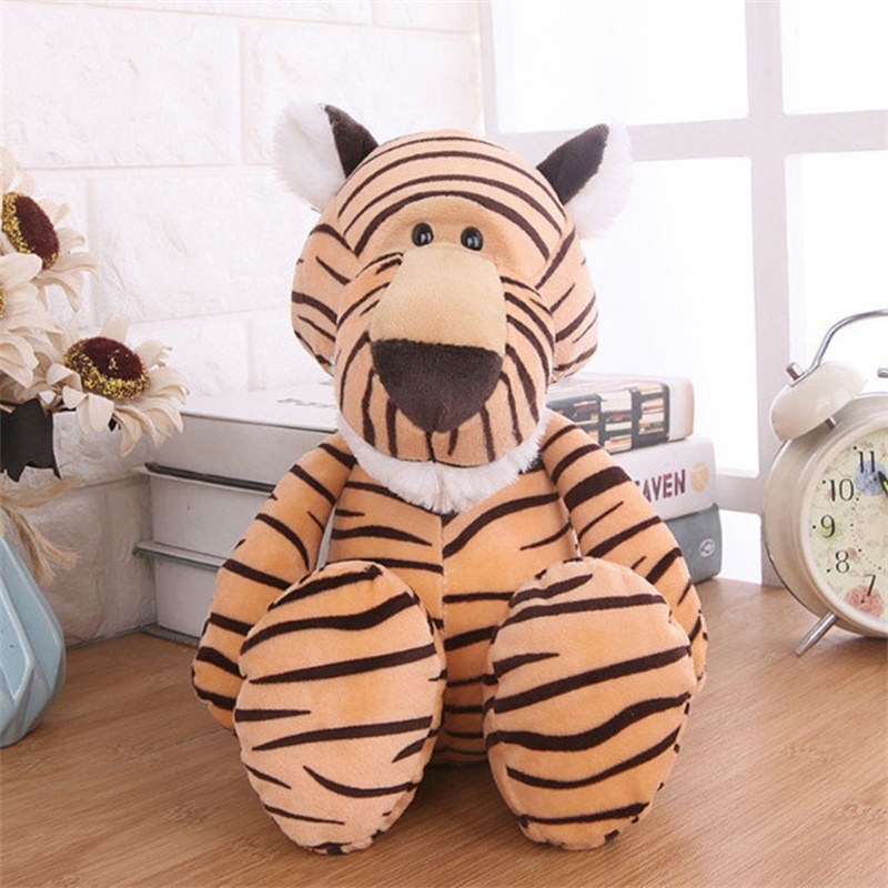 stuffed plush forest animals dolls jungle lion elephant tiger dog foxes monkey deer children gift 2535cm soft pillow