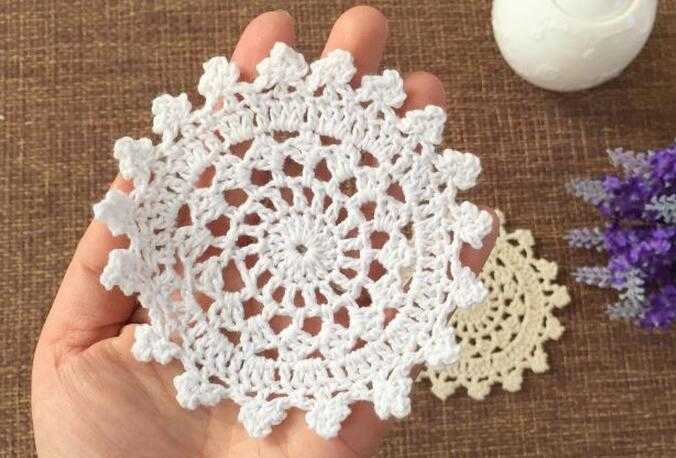 10CM cotton lace table place mat cloth pad crochet cup glass coaster placemat doilies mug holder dining kitchen tableware Factory