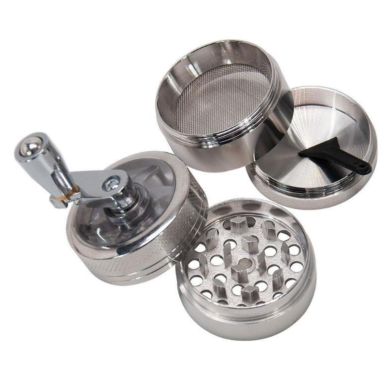 Smoking Herb Grinder 55mm 4parts Hand Crank Zinc Alloy Tobacco Grinders Cigarette Spice Crusher With Handle Sharpstone
Smoking Herb Grinder 55mm 4parts Hand Crank Zinc Alloy Tobacco Grinders Cigarette Spice Crusher With Handle Sharpstone
