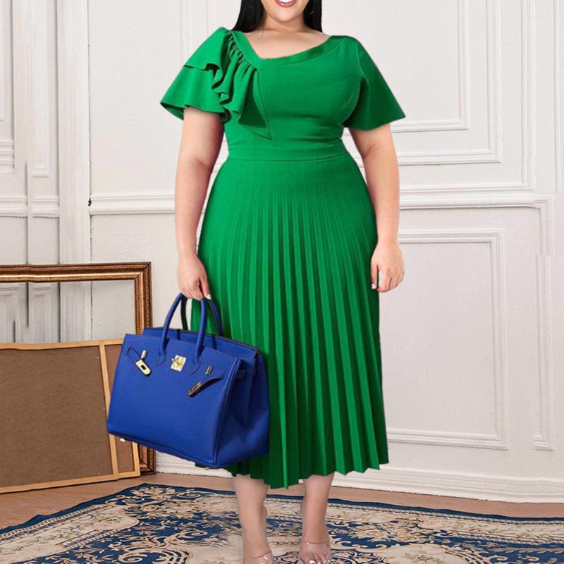 Party Dresses Summer Green Pleated Dress Curve Women Ruffle Vestidos Elegant Office Lady Female Fashion 2022 Casual Midi DressesParty
Party Dresses Summer Green Pleated Dress Curve Women Ruffle Vestidos Elegant Office Lady Female Fashion 2022 Casual Midi DressesParty