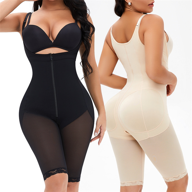 Plus Size Zipper Full Body Shapewear Underbust Slimming Butt Lifter Shaping Mid-Thigh Length Pants Tummy Control Underwear, Black d1635
Plus Size Zipper Full Body Shapewear Underbust Slimming Butt Lifter Shaping Mid-Thigh Length Pants Tummy Control Underwear, Black d1635