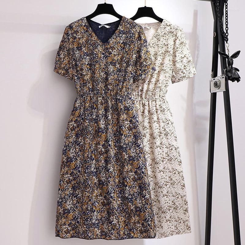 Plus Size Dresses 2022 Summer Dress For Women Large Short Sleeve Loose Chiffon Floral Print White Blue 3XL 5XL 6XL Echm22, Color 2
Plus Size Dresses 2022 Summer Dress For Women Large Short Sleeve Loose Chiffon Floral Print White Blue 3XL 5XL 6XL Echm22, Color 2