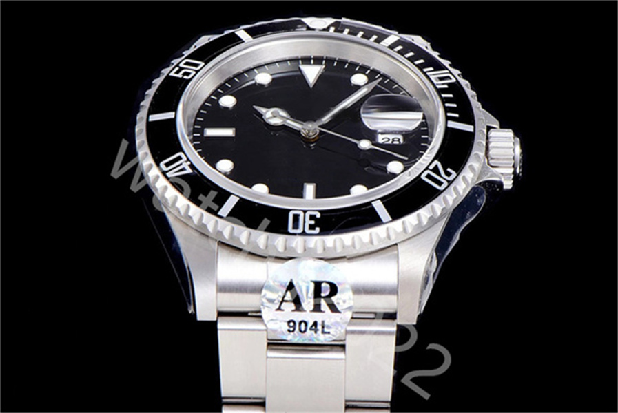 AR Factory Rotating Alloy Bezel Mens Automatic Cal.3135 ETA Watch Men 50th Anniversary 16610 Watches 904L Steel Retro Wristwatches