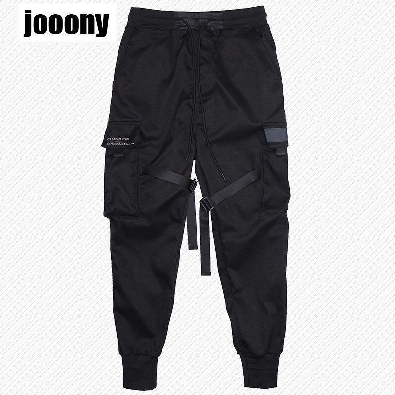 Mens Cargo Pants Joggers Hip Hop Techwear Male Japanese Streetwear Harem Jogging Trousers For Plus size 220330