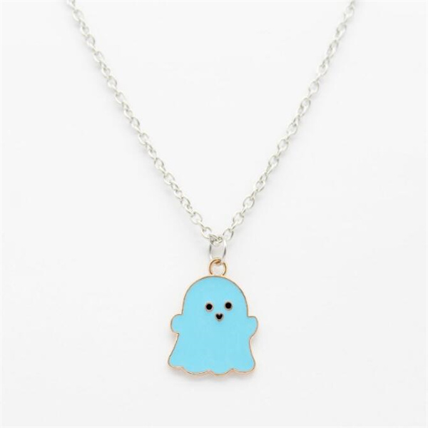 Black And White Ghost Pendant Necklaces For Women Men Best Friend Lovely Ghost Pendant Couple Necklace Fashion Jewelry GC983