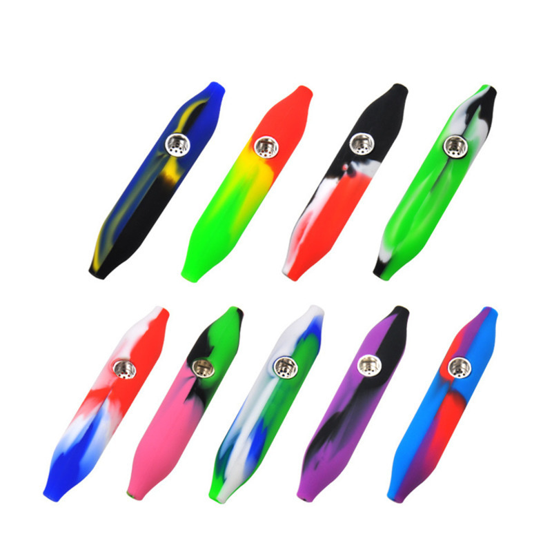 Mini 4.3inches Silicone Pipe high quality Tobacco pipes with metal Bowl Silicone glass spoon pipes smoking pipe
Mini 4.3inches Silicone Pipe high quality Tobacco pipes with metal Bowl Silicone glass spoon pipes smoking pipe