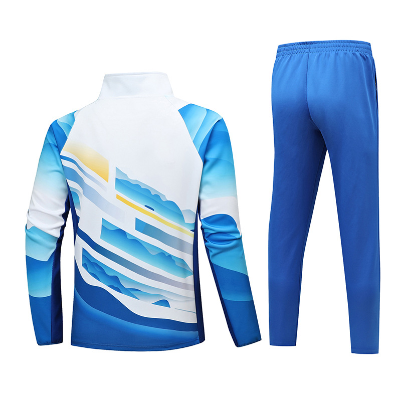 Men's Tracksuits Unisex Student Uniform Chinese Teams Tennis Player Training Suits Jacket + Pants Athlete Award Winning National Team Clothing
