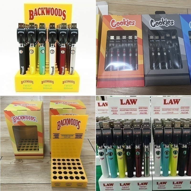 Backwoods Cookies Law 900mah Preheat VV Battery Kit 510 Thread Bottom Twist Variable Voltage Vape Pen 30Pieces/lot Vaporizer Ecig Batteries For Thick Oil Cartridge, Remark type
Backwoods Cookies Law 900mah Preheat VV Battery Kit 510 Thread Bottom Twist Variable Voltage Vape Pen 30Pieces/lot Vaporizer Ecig Batteries For Thick Oil Cartridge, Remark type
