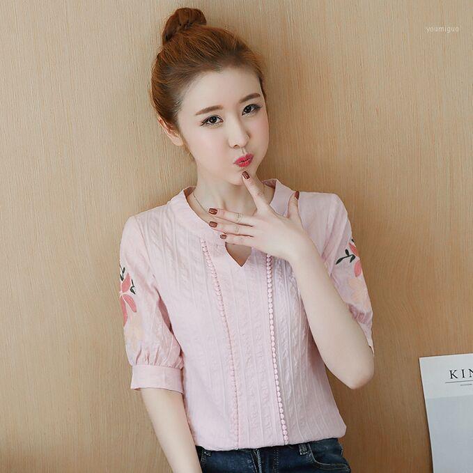 Women Tops Floral Embroidery Chiffon Blouse Shirt Fashion Womens And Blouses 2022 Short Sleeve NS4507 Women' & Shirts, Blue
Women Tops Floral Embroidery Chiffon Blouse Shirt Fashion Womens And Blouses 2022 Short Sleeve NS4507 Women' & Shirts, Blue