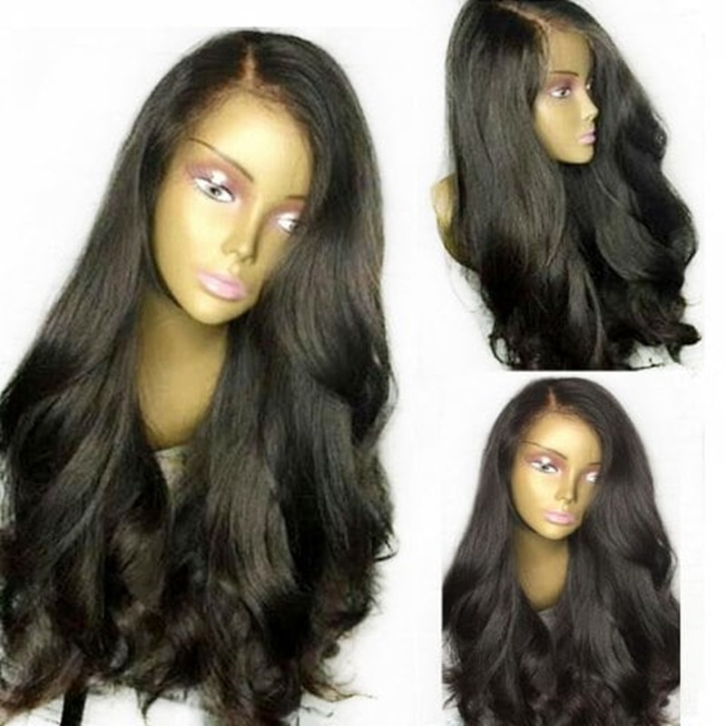 150 Density Lace Front Human Hair Wigs Brazilian Virgin remy Frontal wavy 360 Wig For Black Women