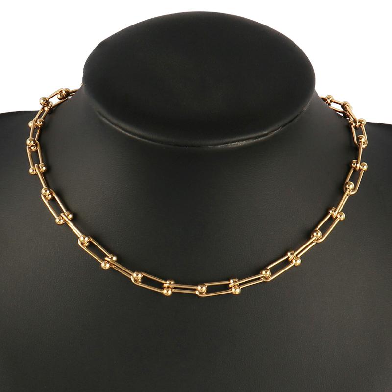 Chains Fashion Stainless Steel Necklace Chunky U Chain Necklaces For Women Clavicle Choker Boho Jewelry
Chains Fashion Stainless Steel Necklace Chunky U Chain Necklaces For Women Clavicle Choker Boho Jewelry