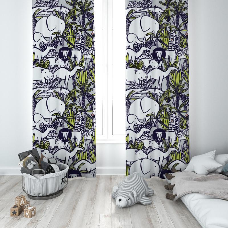 Curtain & Drapes Cute Animal Friends Safari Baby Boy Kids Room Special Design Canopy Hook Button Blackout Jealous Window Bedroom, 65x135 cm ( 1 pcs)
Curtain & Drapes Cute Animal Friends Safari Baby Boy Kids Room Special Design Canopy Hook Button Blackout Jealous Window Bedroom, 65x135 cm ( 1 pcs)