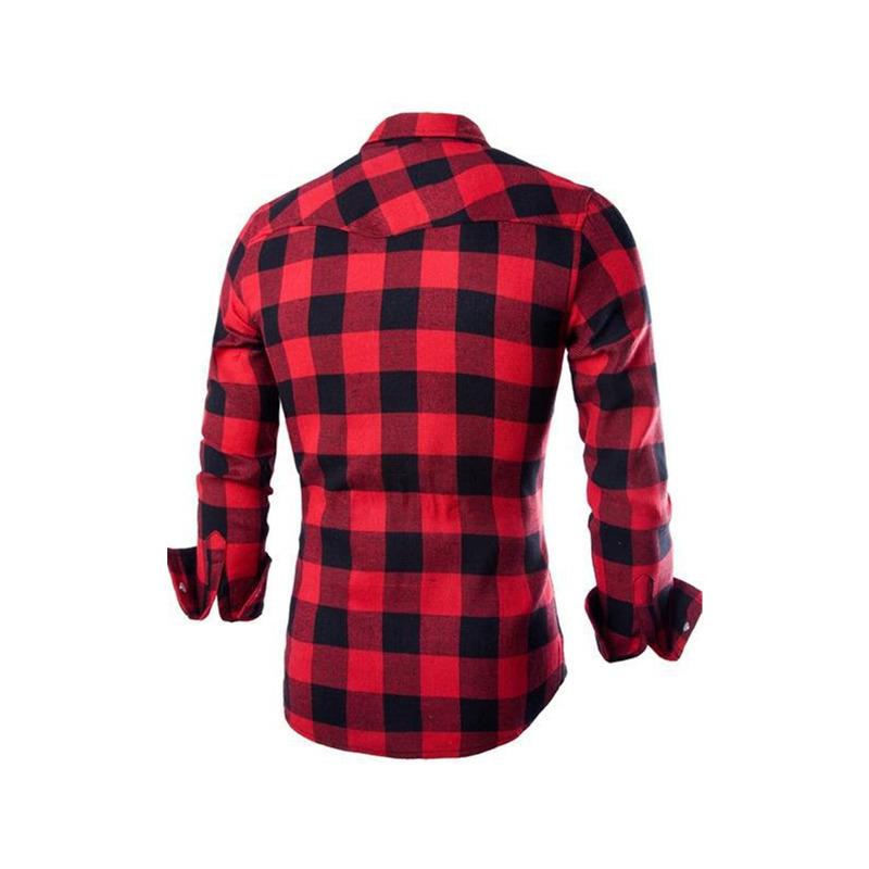 ZOGAA Men's Plaid Shirt Fashion Casual Jewel Button Slim Long Sleeve 220322