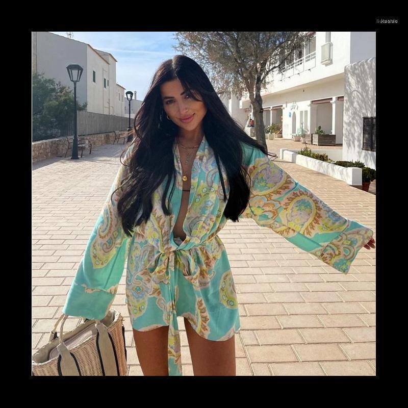 Women's Blouses & Shirts Spring Summer Fashion Floral Print Womens Long Blouse With Bow Knot High Waist Beach Holiday Shirt Robe -40, Green
Women's Blouses & Shirts Spring Summer Fashion Floral Print Womens Long Blouse With Bow Knot High Waist Beach Holiday Shirt Robe -40, Green