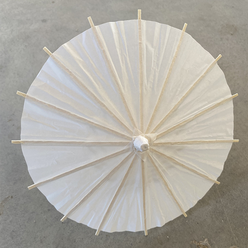 60pcs Bridal Wedding Parasols White Paper Umbrellas Beauty Items Chinese Mini Craft Umbrella Diameter 60cm2124050