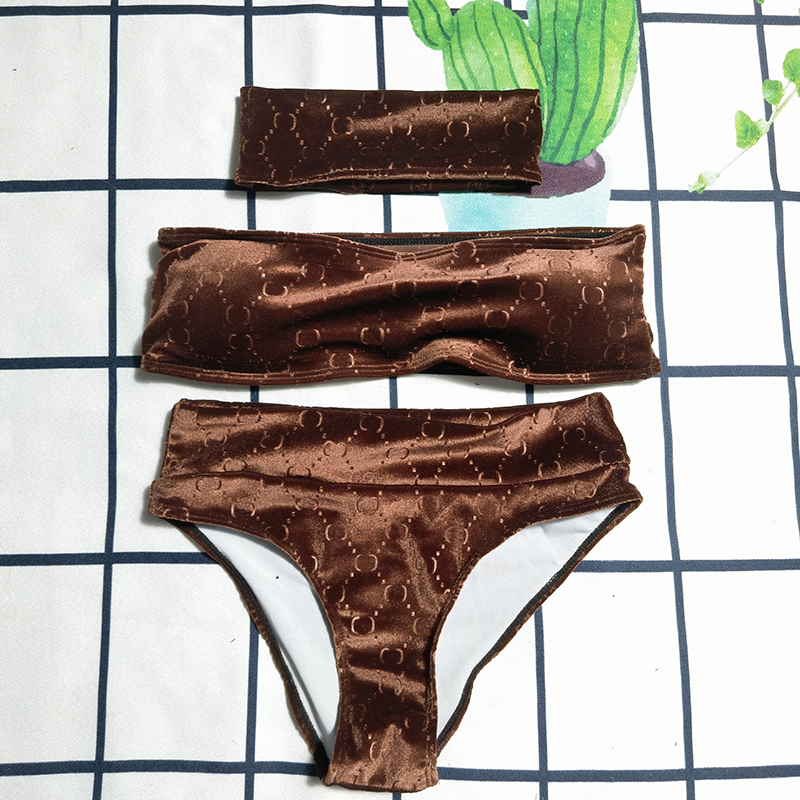 Fashion Chest Wrap Bikini Textile Women Sexy Swimwear Three Pieces Set Summer Beachwear with Headband, As pic
Fashion Chest Wrap Bikini Textile Women Sexy Swimwear Three Pieces Set Summer Beachwear with Headband, As pic