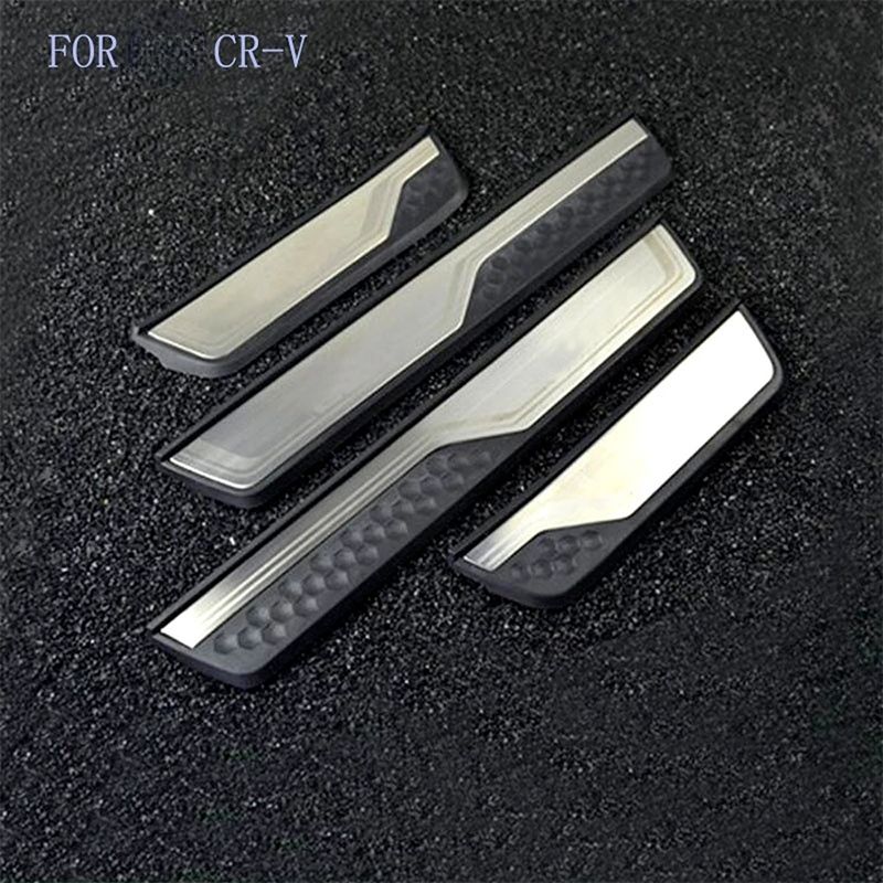 4Pcs Stainless Steel Car Door Sill Scuff Plate Guard Protector Cover Trim For Honda CRV CR-V RW 2017 2018 2019 2020 2021 Hybrid
