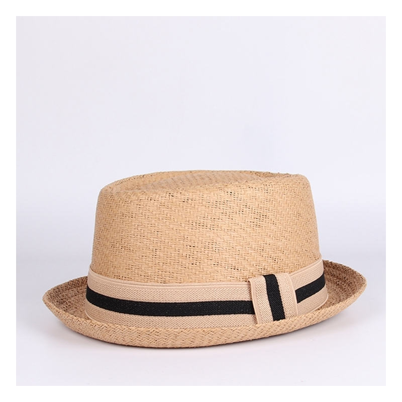 ummer Women Men Raffia un For Gentleman Letter Boater Fe Dad Flat Pork Pie Tael Beach Hat Panama Cap 220613