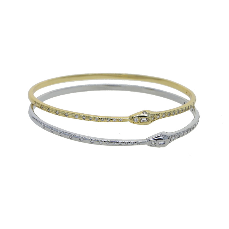 New design snake shape bracelet bangle with cz paved gold silver color party punk styles wedding bracelets jewelry wholesale