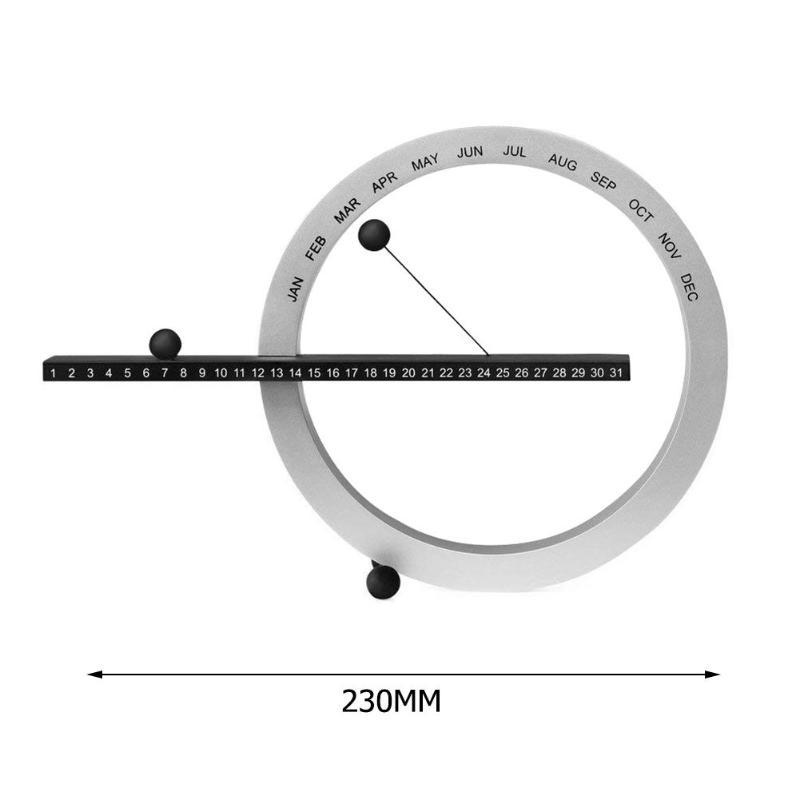 Creative Magnetic Ball Clock Perpetual Wall Calendar Novelty Home Decor European Style Living Room Bedroom Ornaments