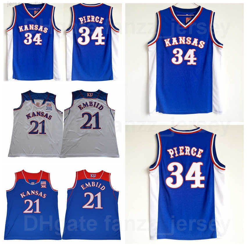 NCAA Basketball Kansas Jayhawks College Joel Embiid Jerseys 21 University 34 Paul Pierce For Sport Fans Breathable Team Blue Away White Pure Cotton High Quality, 34 blue
NCAA Basketball Kansas Jayhawks College Joel Embiid Jerseys 21 University 34 Paul Pierce For Sport Fans Breathable Team Blue Away White Pure Cotton High Quality, 34 blue