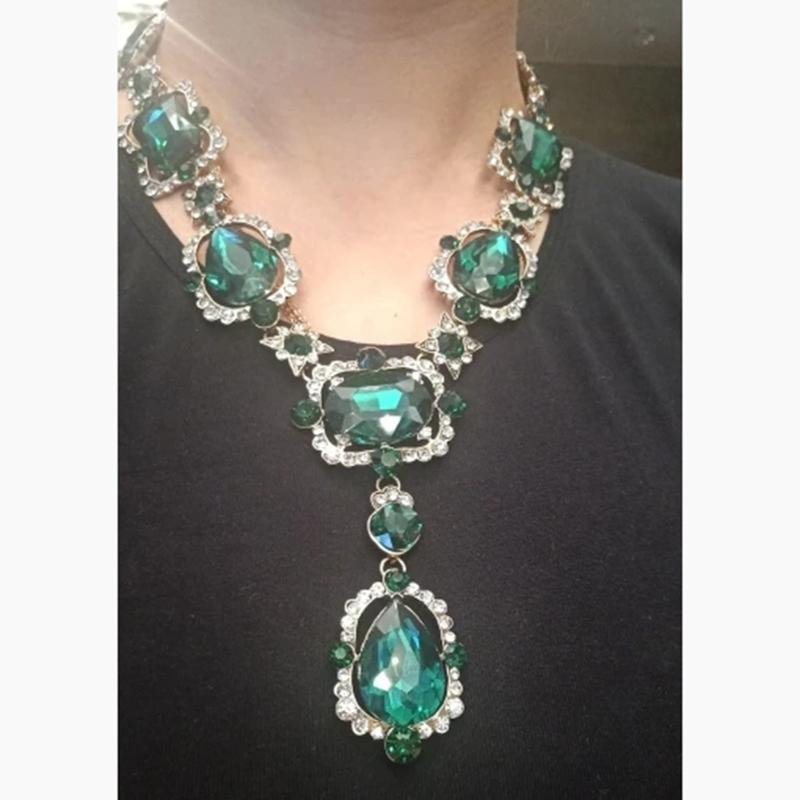 Pendant Necklaces Dvacaman Statement Necklace Jewelry For Women Luxury Big Green Color Rhinestone High Quality Crystal BijouxPendant
Pendant Necklaces Dvacaman Statement Necklace Jewelry For Women Luxury Big Green Color Rhinestone High Quality Crystal BijouxPendant