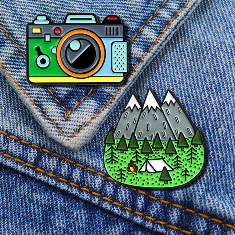 Customized Camera Mountain Forest Hard Enamel Pins Women Jewelry Accessories Camping Keepsake Badge Pins Bulk Woods Brooch 1076 D3
Customized Camera Mountain Forest Hard Enamel Pins Women Jewelry Accessories Camping Keepsake Badge Pins Bulk Woods Brooch 1076 D3