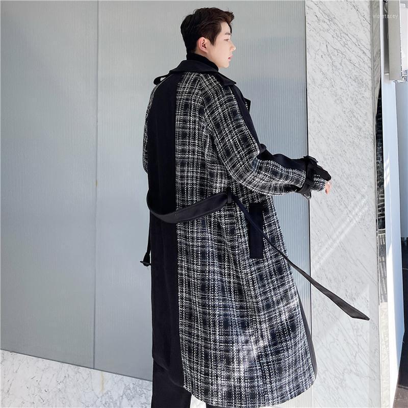 Men's Wool & Blends Winter Thick Plaid Woolen Coat Men Warm Fashion Belt Long Korean Loose Oversized Mens Overcoat -XL Viol22, Black
Men's Wool & Blends Winter Thick Plaid Woolen Coat Men Warm Fashion Belt Long Korean Loose Oversized Mens Overcoat -XL Viol22, Black