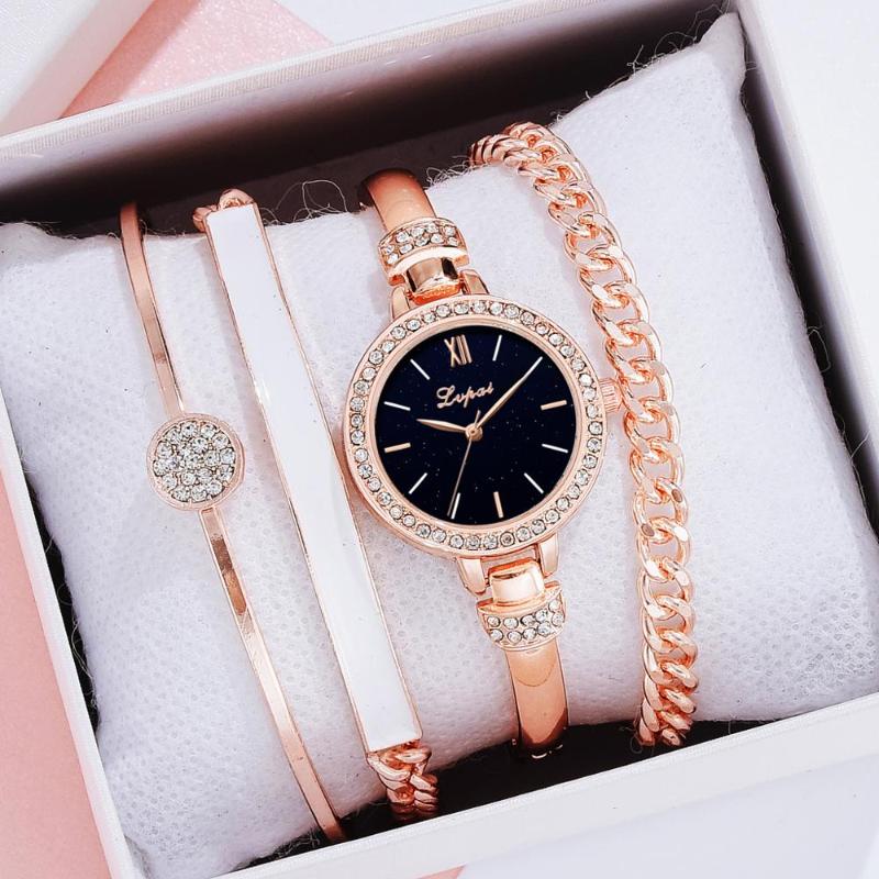 Wristwatches Lvpai Brand Women Bracelet Watches Set Fashion Dress Ladies Wrist Watch Luxury Rose Gold Quartz Gift DropshipingWristwatches, Only 1pc black watch
Wristwatches Lvpai Brand Women Bracelet Watches Set Fashion Dress Ladies Wrist Watch Luxury Rose Gold Quartz Gift DropshipingWristwatches, Only 1pc black watch