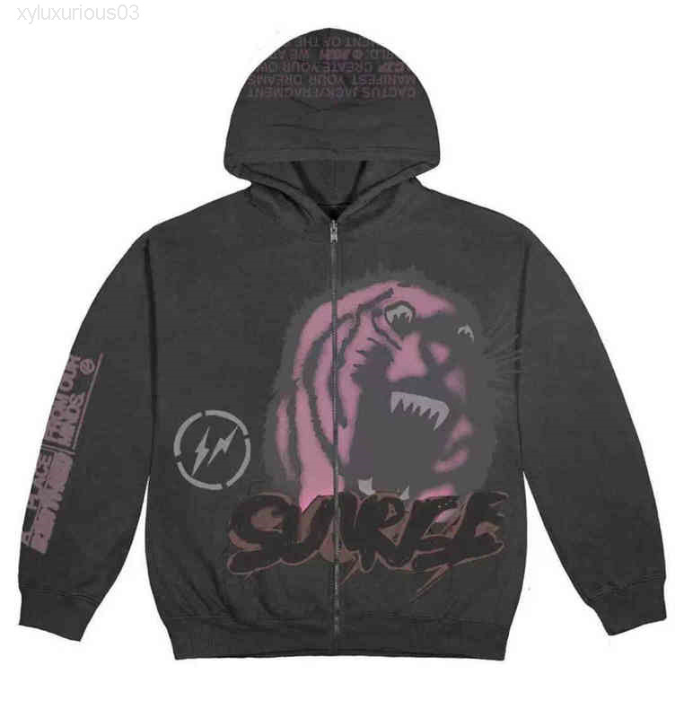 Travis Scott Cactus Jack x Fragment Kaws Co Branded Skeleton Tiger Sweater Hoodie Yue, Dark brown
Travis Scott Cactus Jack x Fragment Kaws Co Branded Skeleton Tiger Sweater Hoodie Yue, Dark brown