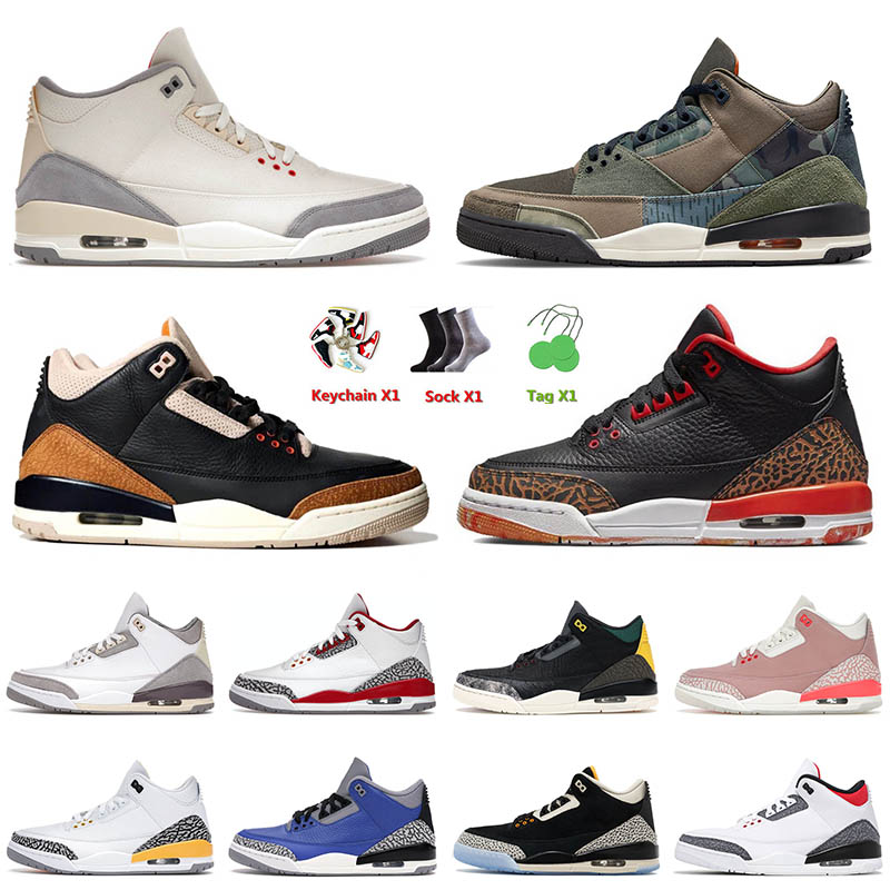 2022 Top Quality Jumpman 3 3s III Mens Basketball Shoes Muslin Patchwork Pine Green Rust Pink Medium Grey Jorda Jorden Retro Sneakers Trainers, C36 chlorophyll 40-47
2022 Top Quality Jumpman 3 3s III Mens Basketball Shoes Muslin Patchwork Pine Green Rust Pink Medium Grey Jorda Jorden Retro Sneakers Trainers, C36 chlorophyll 40-47