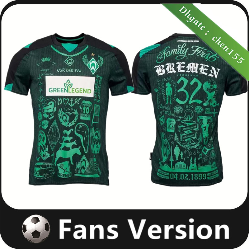 22 23 Werder Bremen SPECIAL SOCCER JERSEY Marvin Ducksch Leonardo Bittencourt BLACK GREEN 2022 2023 How Deep is Your Love FOOTBALL SHIRTS TOP THAILAND QUALITY
22 23 Werder Bremen SPECIAL SOCCER JERSEY Marvin Ducksch Leonardo Bittencourt BLACK GREEN 2022 2023 How Deep is Your Love FOOTBALL SHIRTS TOP THAILAND QUALITY