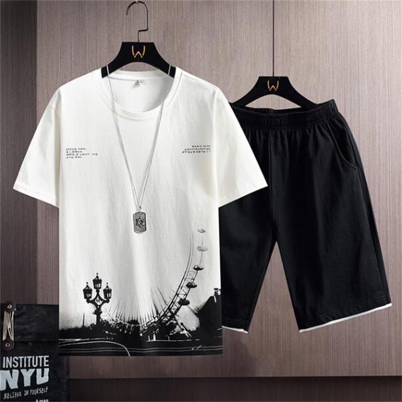 Men's Tracksuits Summer Tracksuit Ink Print T Shirts Shorts 2 PC Sets Men Casual Sports Suits Male Fashion Short Sleeve Sportswear ClothingM, Black
Men's Tracksuits Summer Tracksuit Ink Print T Shirts Shorts 2 PC Sets Men Casual Sports Suits Male Fashion Short Sleeve Sportswear ClothingM, Black