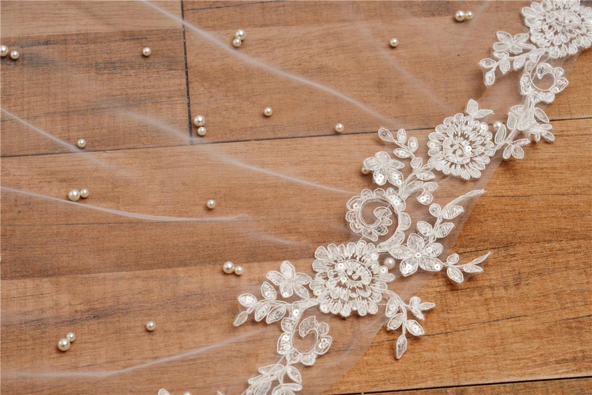 Bridal Veils White/Ivory Veil With Comb Cathedral Pearls Applique Sequins Lace Edge Velos De Noiva Wedding For Bride 3MetersBridal
Bridal Veils White/Ivory Veil With Comb Cathedral Pearls Applique Sequins Lace Edge Velos De Noiva Wedding For Bride 3MetersBridal