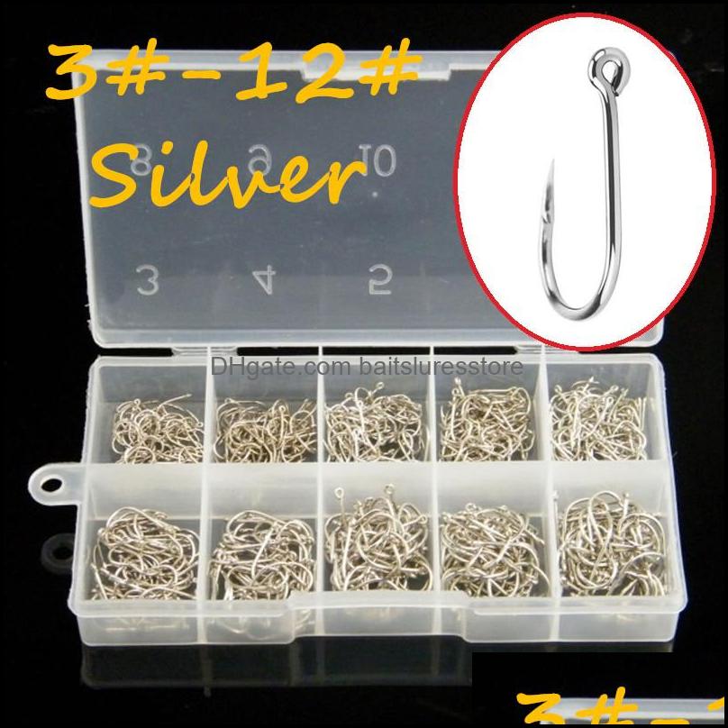 Fishing Hooks Sports Outdoors 500Pcs/1Box 10 Sizes 3#-12# Ise Hook High Carbon Steel Sier Bl47 Drop Delivery 2021 Oasvg
Fishing Hooks Sports Outdoors 500Pcs/1Box 10 Sizes 3#-12# Ise Hook High Carbon Steel Sier Bl47 Drop Delivery 2021 Oasvg