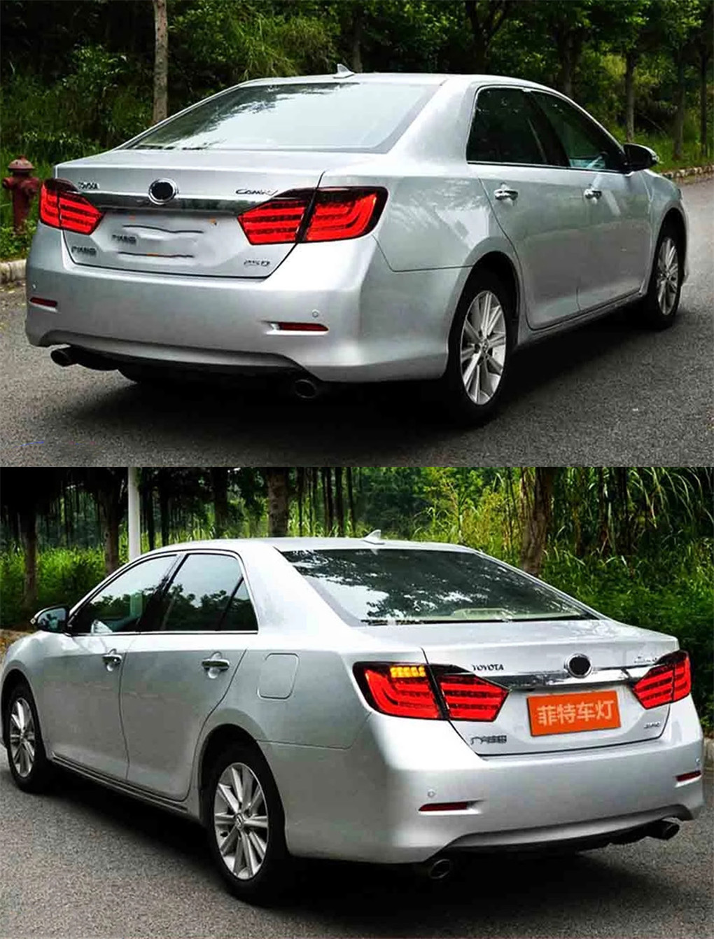 Car Tail Lights For Toyota Camry LED Fog Tail Light 2012-2014 Daytime Running Turn Signal Brake Reverse Lighting Accessories