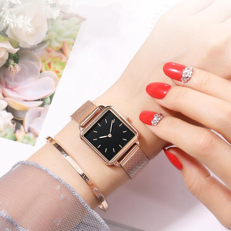 Wristwatches Luxury Women Watches Rose Gold Simple Magnetic Mesh Belt Band Watch Women's Fashion Square Wristwatch Montres FemmesWristwa, Wt-se
Wristwatches Luxury Women Watches Rose Gold Simple Magnetic Mesh Belt Band Watch Women's Fashion Square Wristwatch Montres FemmesWristwa, Wt-se