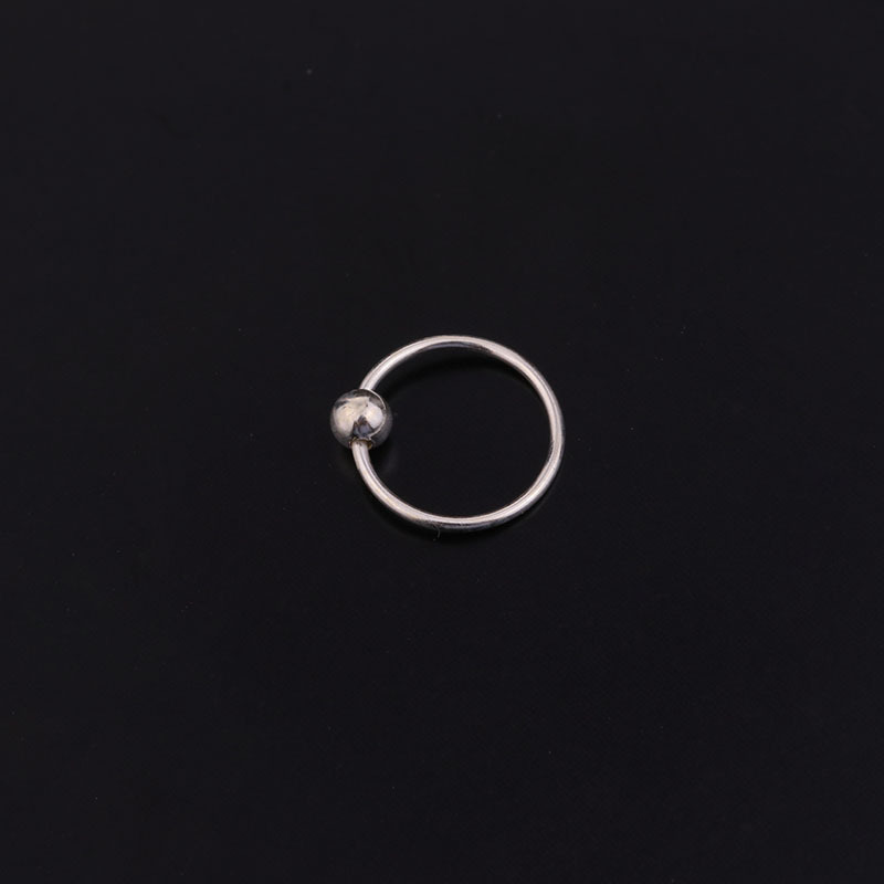 925 Sterling Silver Nose Ring Stud Pin Fake Ear Earrings Body Lip Piercing Jewelry Jewellery Anti Allergen Ball Huggie Hoop Rings Threader Pull throug