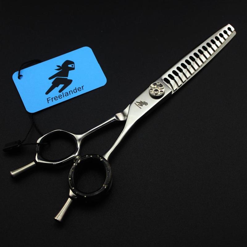 6.0" Hairdressing Scissors Fishbone double side Teeth 440C Haircut Barber Makas Thinning Shears professional Hair 220317