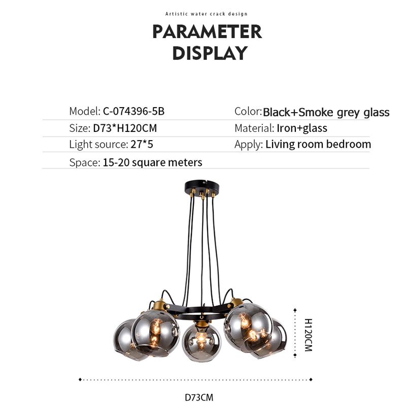 Pendant Lamps Nordic Glass Chandelier Lighting Bedroom Dining Living Room Chandeliers Simple Creative Modern Indoor Light Fixtures