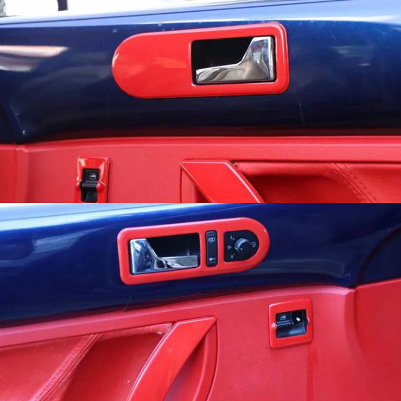 For Volkswagen Beetle 2003 04 05 2008 2009 2010 2PCS ABS Car Door Interior Handle Bowl Protector Cover Trim Moldings Car Styling
