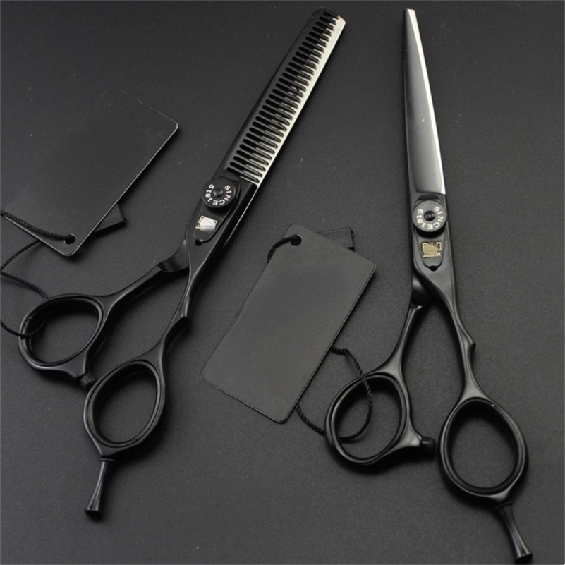 6 Professional Hair Salon KASH Scissors Set Cutting Barber cut Thinning Shear dressing Tools 220317