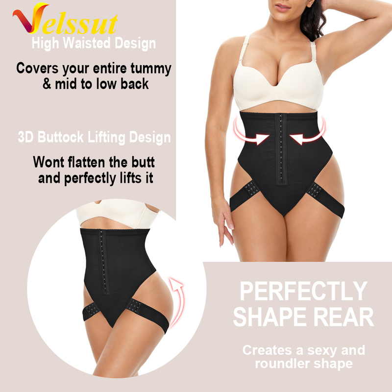 Velssut Butt Lifter Tummy Control Panties Booty Lift Pulling Underwear Body Shaper Waist Trainer Corset Body Shapewear Plus Size 220506