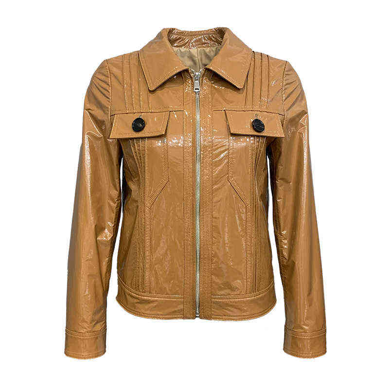 Lady Autumn Winter Leather Jackets Top Quality Patent Leather Jackets Women Motorcycle Jackets Female Sheepskin Rut S4851 J220727, Matt ritter black
Lady Autumn Winter Leather Jackets Top Quality Patent Leather Jackets Women Motorcycle Jackets Female Sheepskin Rut S4851 J220727, Matt ritter black