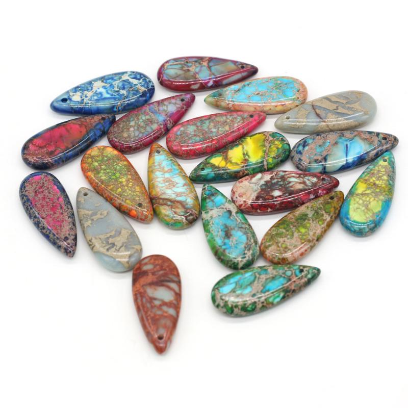 Pendant Necklaces Natural Imperial Jaspers Stone Colorful Waterdrop Emperor Charms For Jewelry Making Necklace Bracelet Earring DIY
Pendant Necklaces Natural Imperial Jaspers Stone Colorful Waterdrop Emperor Charms For Jewelry Making Necklace Bracelet Earring DIY